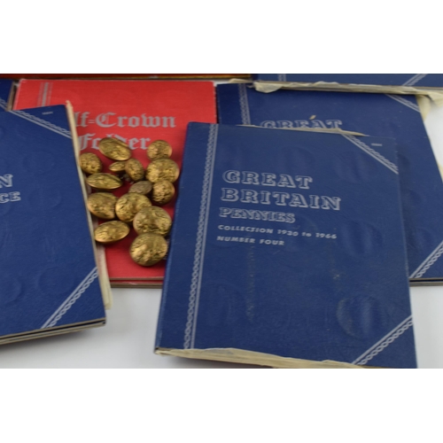 236 - Coins to include a selection of Whitman coin folders of varying denominations to include silver exam... 