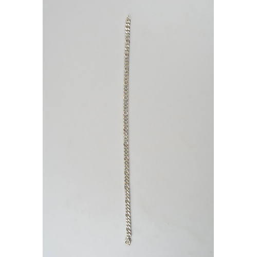 253 - Silver curb link chain marked 925 Italy. Length including clasp 45cm. Weight 42.2g.