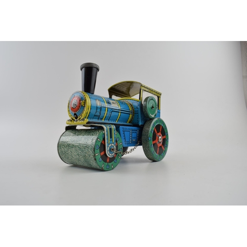 395 - Tinplate clockwork Kovap Steam Roller No 7. Height 15cm.