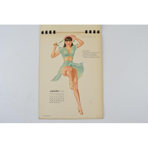 410 - WWII era Esquire's 1945 Varga Calendar Yearbook, Glamour Girls, together with 1948 Varga 'The Varga ... 