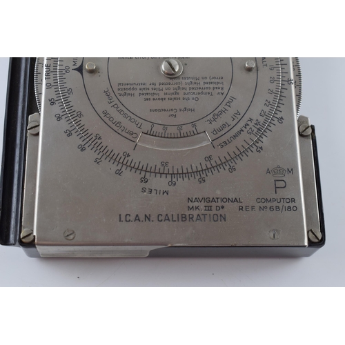 421 - Air Ministry I C A N calibration navigational computer, MK III D*, ref no. 6B/180.