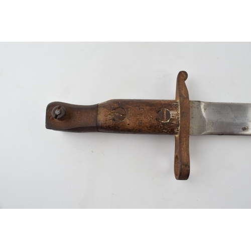 424 - Ross Rifle Co. Quebec 1907 original pattern bayonet. Version with scarce unmodified end. With origin... 