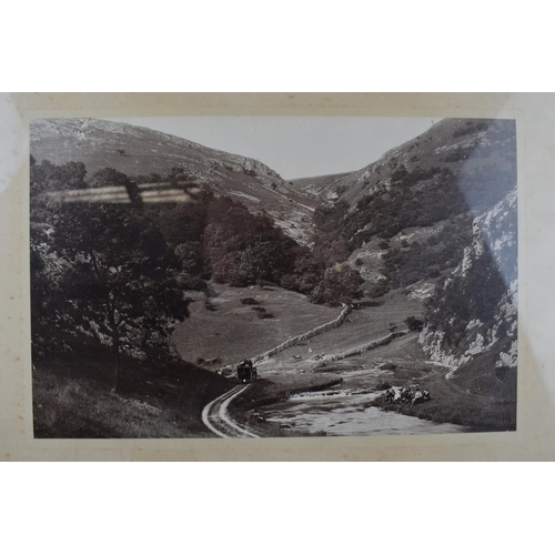 488 - Local interest / Derbyshire: Entrance to Dovedale and stepping stones photo, circa 1906, 20x30cm exc... 