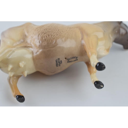 96 - Beswick early Jersey Cow 1345 with detailed paintwork and moulding.