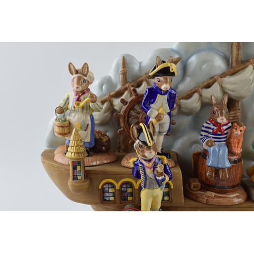 168C - Royal Doulton Bunnykins Shipmates collection with the base to include Boatwain, Captains wife, Seama... 