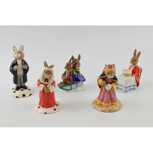 168E - Boxed Royal Doulton Bunnykins figures to include Fortune Teller, Happy Birthday, Lawyer, Judge and S... 