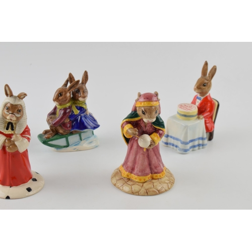 168E - Boxed Royal Doulton Bunnykins figures to include Fortune Teller, Happy Birthday, Lawyer, Judge and S... 