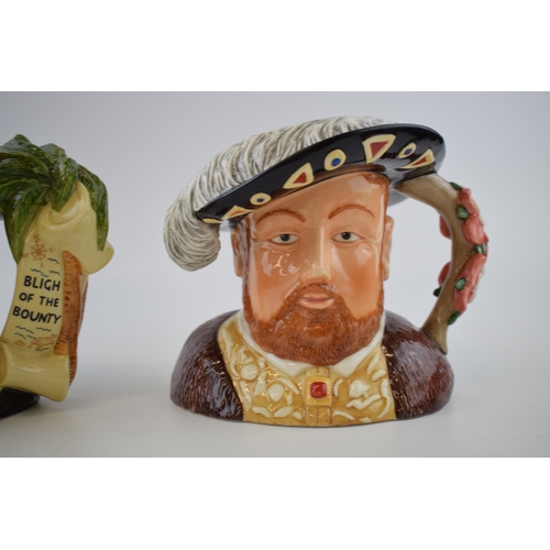 175A - Large Royal Doulton character jug Captain Bligh D6967 with Royal Worcester Henry VIII (2).