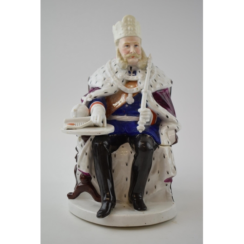 185A - Unusual 19th century pottery jar in the form of Emperor Franz Joseph, 26cm tall.