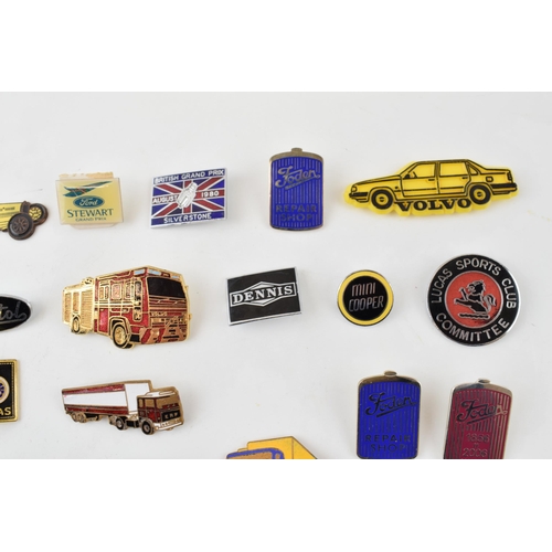 469 - A collection of enamel badges relating to cars and motoring to include Michelin man, Lucas, Guy Moto... 