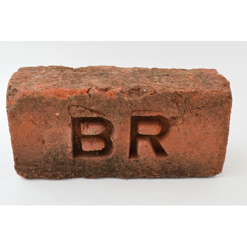 494 - A 'BR' brick, vendor states came from a railway bridge, 23cmx11cm.