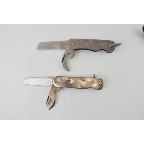 495 - Two military British Army issue pocket knives. One Wade & Butcher, Sheffield dated 1945 together wit... 