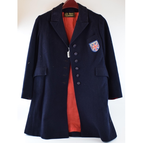 541 - David Gertstein equestrian jacket. Vintage GB team badge on blazer pocket. Size small mans.