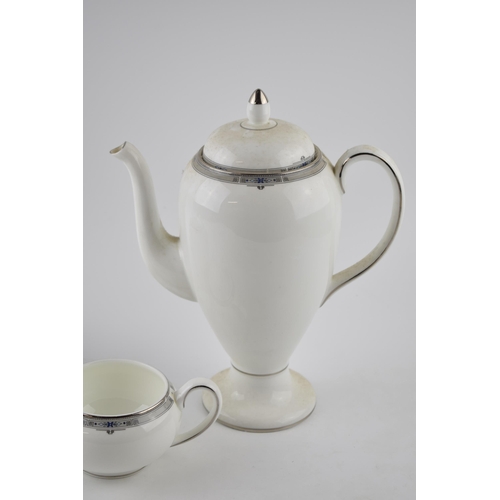 219G - Wedgwood Amherst to include a teapot, a coffee pot and a cream jug (3).