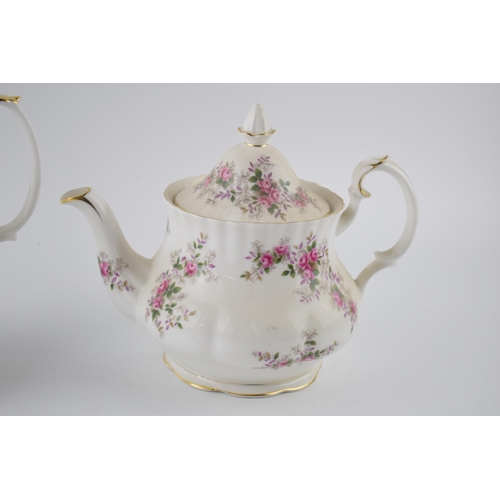 219K - Royal Albert teapot in the Lavender Rose pattern with an Old Country Roses coffee pot (2 - both seco... 