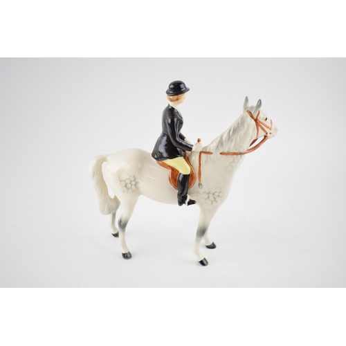 75G - Beswick Huntswoman on grey horse 1730.