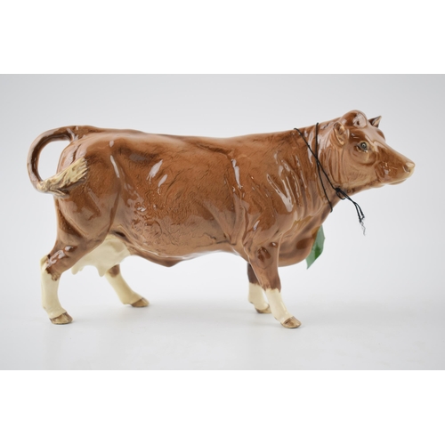 Beswick Limousin cow 3075B with BCC backstamp, in light brown colourway.