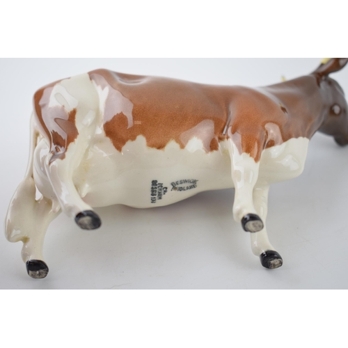 95V - Beswick Ayrshire Cow 1980.