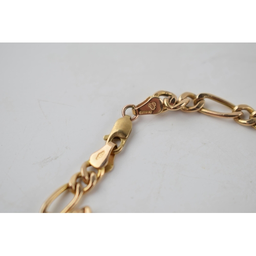 298 - 9ct gold fancy link bracelet, 3.8 grams, 18cm long.