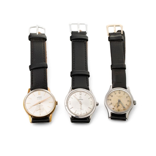 166 - A collection of vintage watches to include an Uno 17 Jewels Incabloc Antimagnetic wrist watch, compr... 