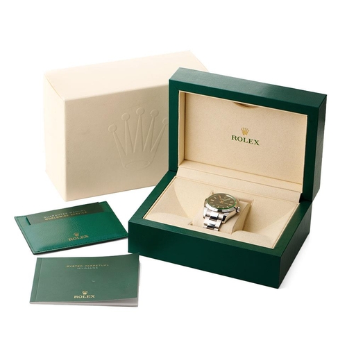 175 - 2021 Rolex Milgaus Ref 116400 GV benefiting from the sought after discontinued green glass. Includes... 