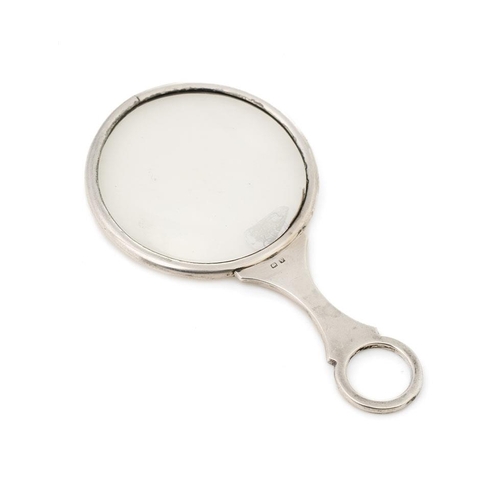 95 - Silver framed magnifying glass, Birmingham 1920, Deakin & Francis, 13cm long.