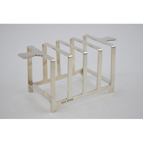 108 - Silver Art Deco Mappin and Webb 5 bar toast rack, Sheffield 1937, 65.7 grams.