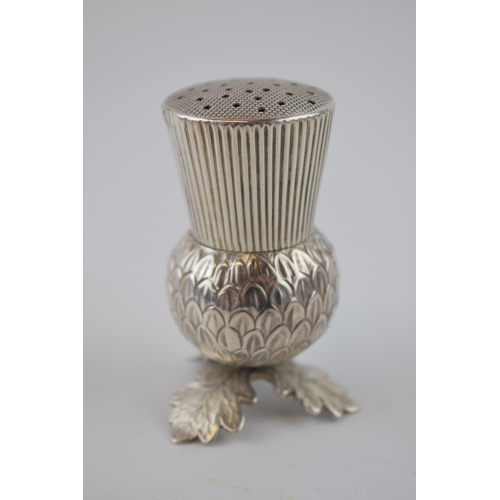 111 - Novelty silver pepperette in the form of a Scottish Thistle head, Birmingham 1835, J Willmore, 45.4 ... 