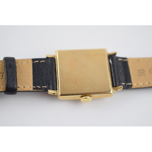 155 - Gentleman's vintage 9ct, Excalibur wrist watch marked .375 to outer case, comprising a square silver... 