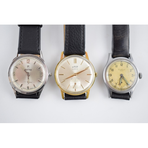 166 - A collection of vintage watches to include an Uno 17 Jewels Incabloc Antimagnetic wrist watch, compr... 