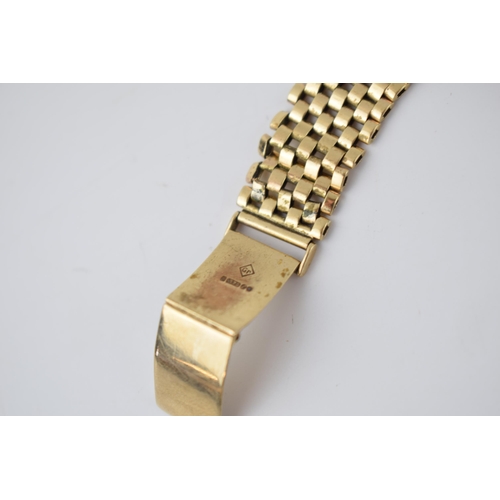 170 - Longines heavy ladies 9ct hallmarked gold watch and hallmarked 9ct gold bracelet, manual wind.  Gros... 