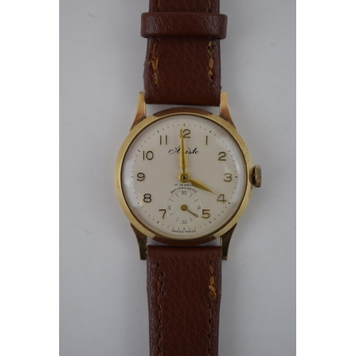 173 - Gentleman's vintage Aristo wrist watch, comprising a round dial with applied numbers and subsidiary ... 