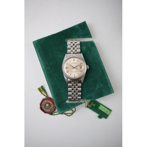 178 - Rolex Oyster Perpetual Datejust, 1976 stainless steel gentleman's wristwatch. 36mm case. Ref. 1603. ... 