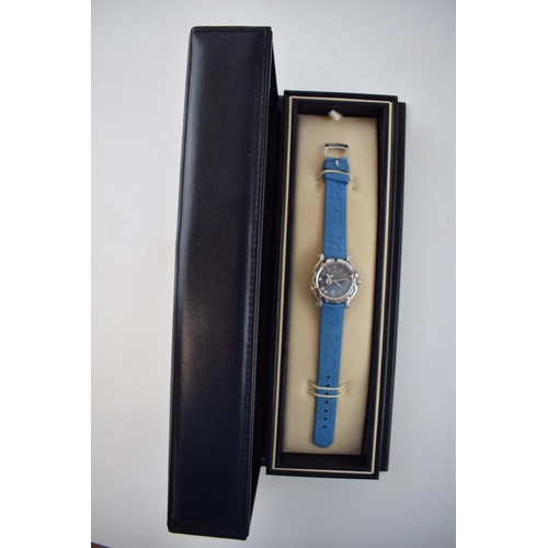 180 - Chopard lady's stainless steel, wristwatch, 'Happy Sport, Limited Edition', Ice Blue dial with baton... 