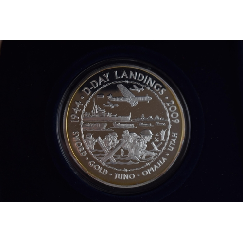 22 - The 65th Anniversary of the D-Day Landings Silver Britannia (5oz .999 silver) 2009, in Westminster c... 