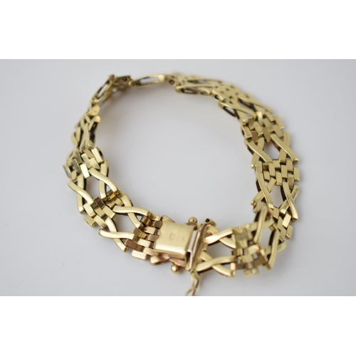 280 - 9ct gold hallmarked bracelet, 16.4g.