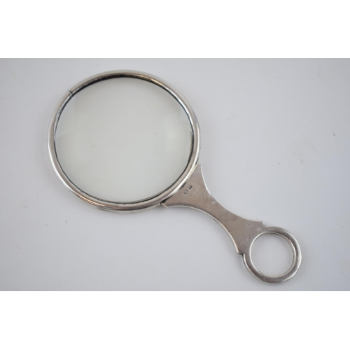 95 - Silver framed magnifying glass, Birmingham 1920, Deakin & Francis, 13cm long.