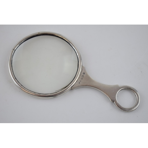 95 - Silver framed magnifying glass, Birmingham 1920, Deakin & Francis, 13cm long.