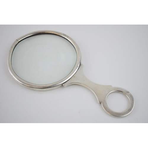 96 - Silver magnifying glass, Deakin & Francis, Birmingham 1927, 21cm long.