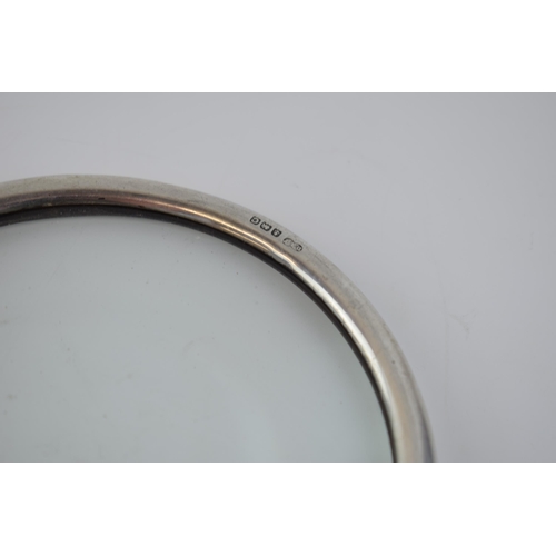 96 - Silver magnifying glass, Deakin & Francis, Birmingham 1927, 21cm long.