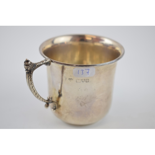 137 - Silver christening cup, Chester 1944, 78.8 grams.