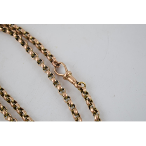 351 - 9ct gold belcher link chain, swivel fastener, 20.7 grams, 99cm long.