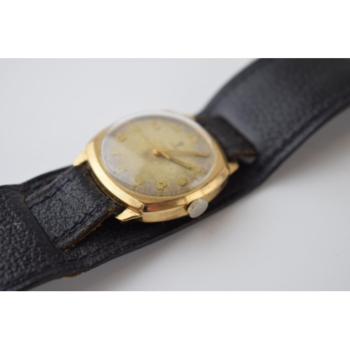 188 - Gentleman's vintage 9ct gold Tudor by Rolex wrist watch, comprising a round dial with applied numera... 