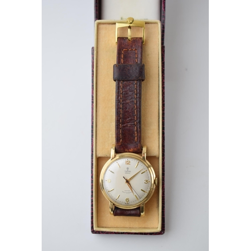 188A - Gentleman's boxed vintage 9ct gold Tudor Prince by Rolex automatic wrist watch, comprising a round d... 