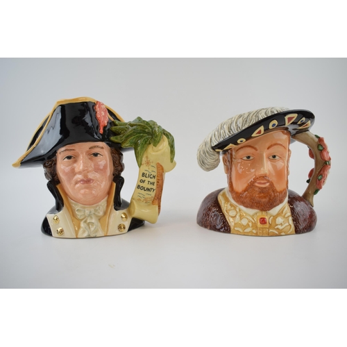 176B - Large Royal Doulton character jug Captain Bligh D6967 with Royal Worcester Henry VIII (2).