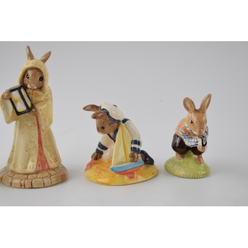 165 - Boxed Royal Doulton Bunnykins to include William, New Baby, Tom, Sands of Time and Sailor (5).