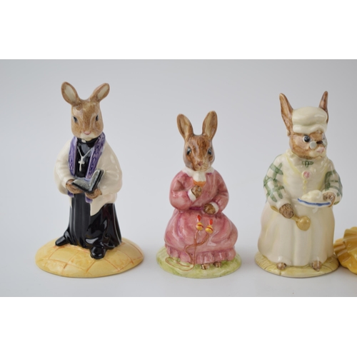 166 - Boxed Royal Doulton Bunnykins to include Vicar, Cinderella, Flamenco, Polly and Cook (5).