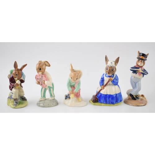 167 - Boxed Royal Doulton Bunnykins to include Sweetheart - limited edition, Billie, Clean Sweep, Girl Ska... 