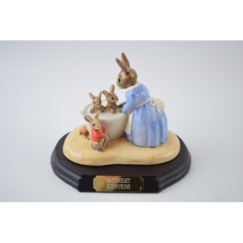 172 - Boxed Royal Doulton Bunnykins Bath Night DB241, limited edition with base / certificate.