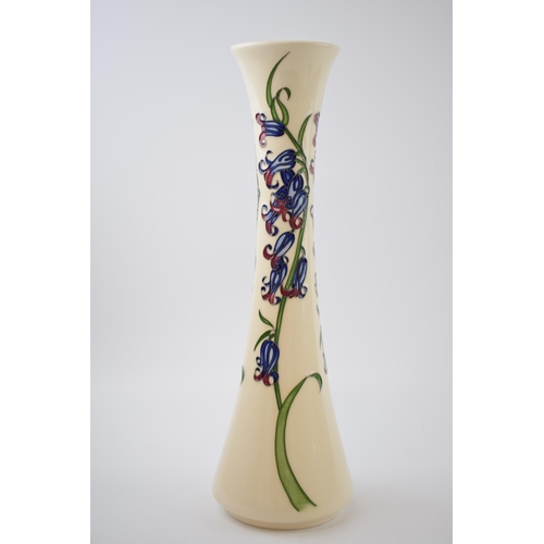 118 - Moorcroft Pottery Bluebell Harmony 365/12 tall vase, red dot, 31.5cm tall.